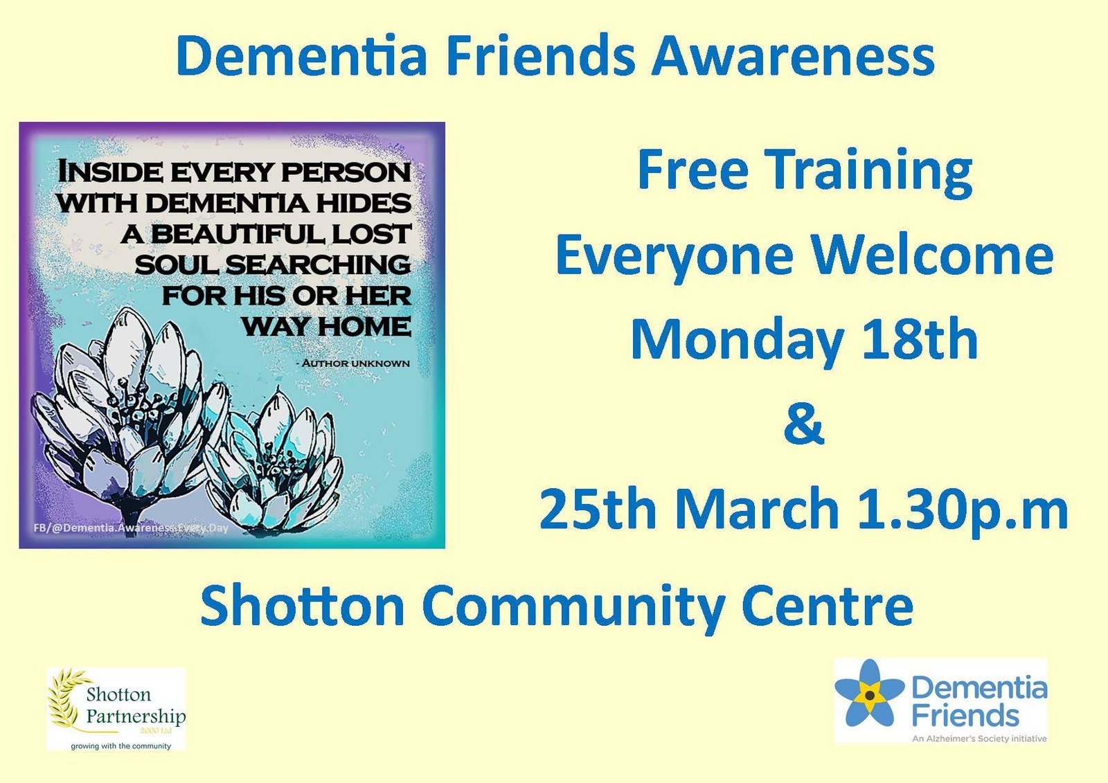 dementia friendly Shotton Partnership